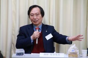尾谷會計事務所代表尾谷恒行向在日台灣不動產協會成員解說海外投資家的稅法