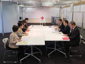 日本赤十字社の本社にて