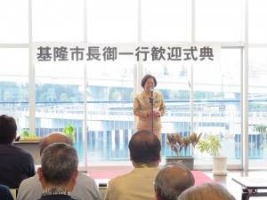 那霸市長城間幹子在歡迎典禮上致詞表示將強化那霸港硬體設備，以提供遊客優質服務