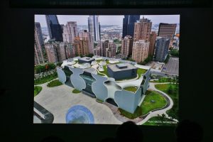 會中展示多張台中國家歌劇院的照片
