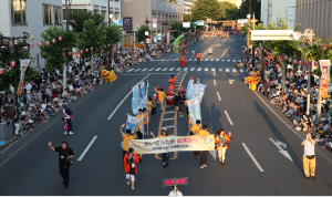 盛岡さんさ踊りのパレードで台湾文化をPR（提供：盛岡さんさ踊り実行委員会）