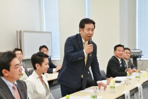 日本民進黨幹事長枝野幸男等該黨約２０位國會議員與立院訪團進行會談