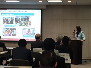 新垣旬子總會長分享自家企業新垣通商與JETRO合作四年間的經驗