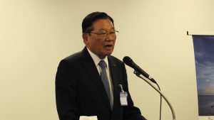 主催者挨拶に立った東京スター銀行取締役会長の江丙坤氏