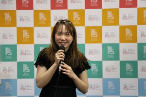 中華民國東京同學會會長陳瀅致詞，感謝各界對留學生的照顧