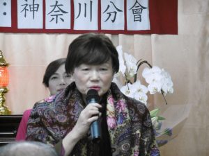 河會長抱病前來感謝法師及會友