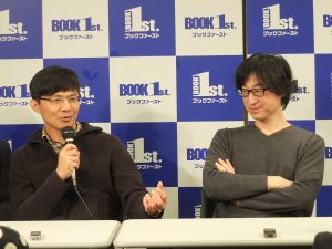 東山さん代表作「流」を絶賛する甘さん
