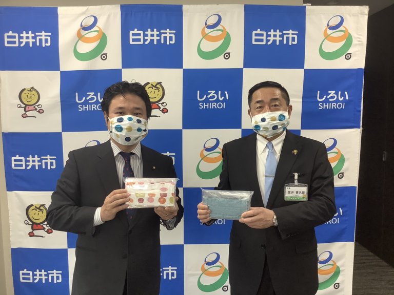 回報千葉白井市恩情　台南台日友好交流協會捐口罩套