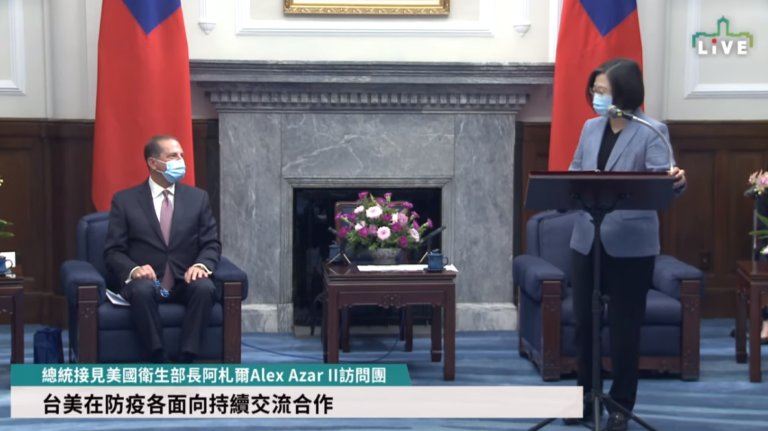 接見美衛生部長阿薩爾　蔡總統：政治不該凌駕健康人權