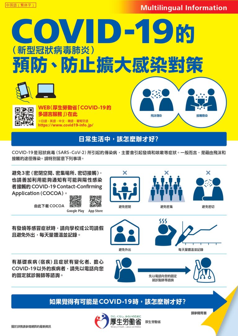 日本厚生省防疫指南(中文)