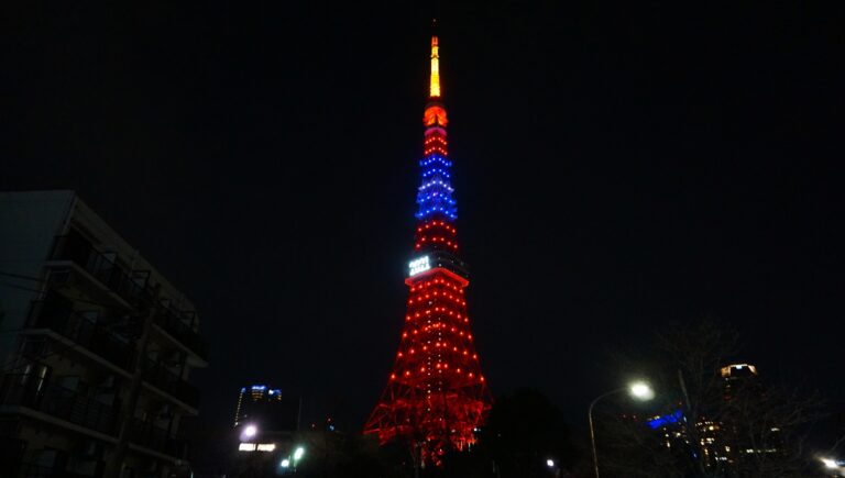 東京鐵塔染成台灣國旗色　台灣祭溫暖登場