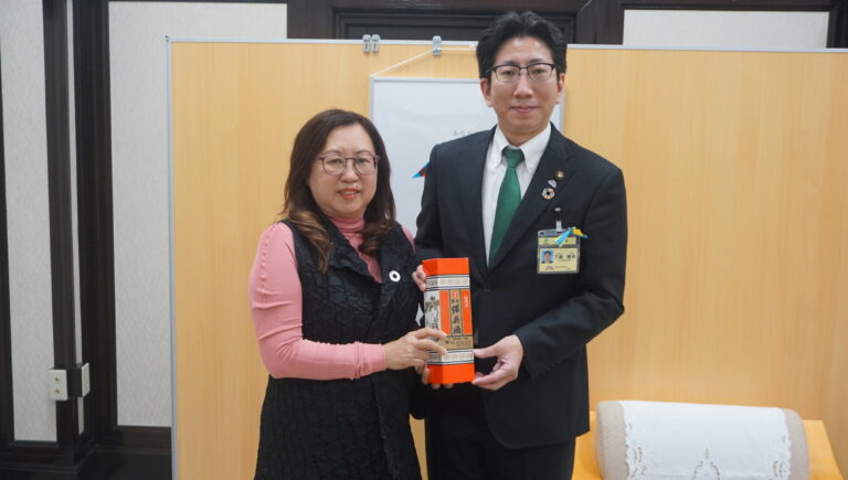 錢社主が鹿児島市を表敬～下鶴市長と懇親