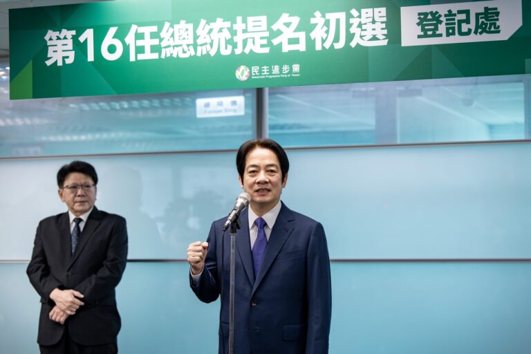 頼清徳副総統、来年の総統選へ立候補表明