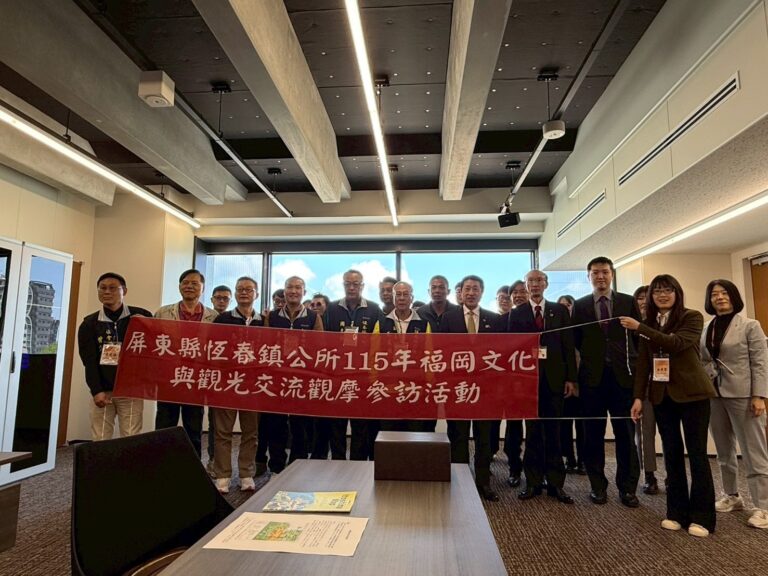 屏東縣恆春鎮尤史經鎮長率團拜會福岡縣糸島市月形祐二市長