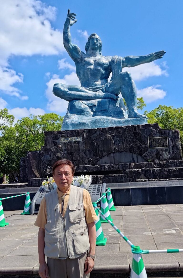 8月13日、長崎原爆81周年の平和祈念式典が行われた平和公園を訪れる。